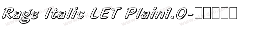 Rage Italic LET Plain1.0字体转换